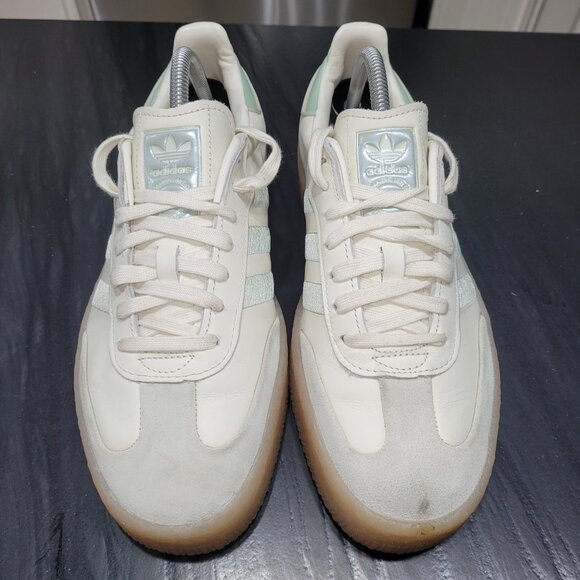 Adidas Womens Samba Sambae Size 10 Sneakers White Lime Green IG1947 (#2258) - Picture 6 of 15